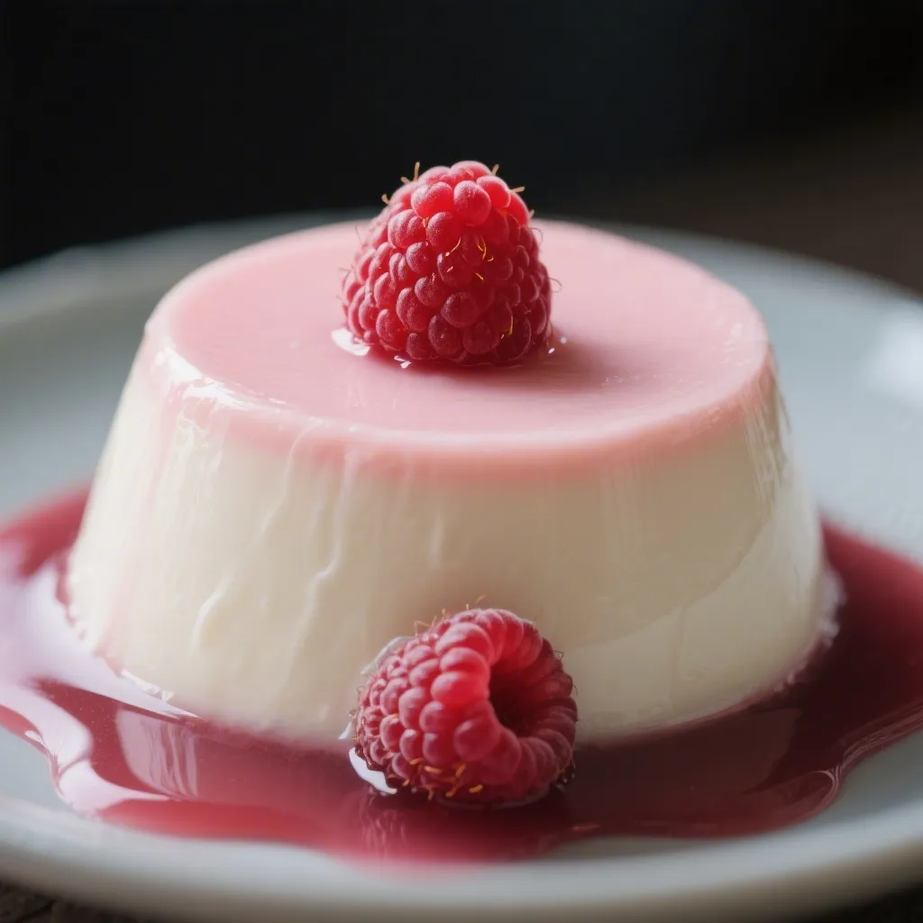Raspberry Rose Panna Cotta