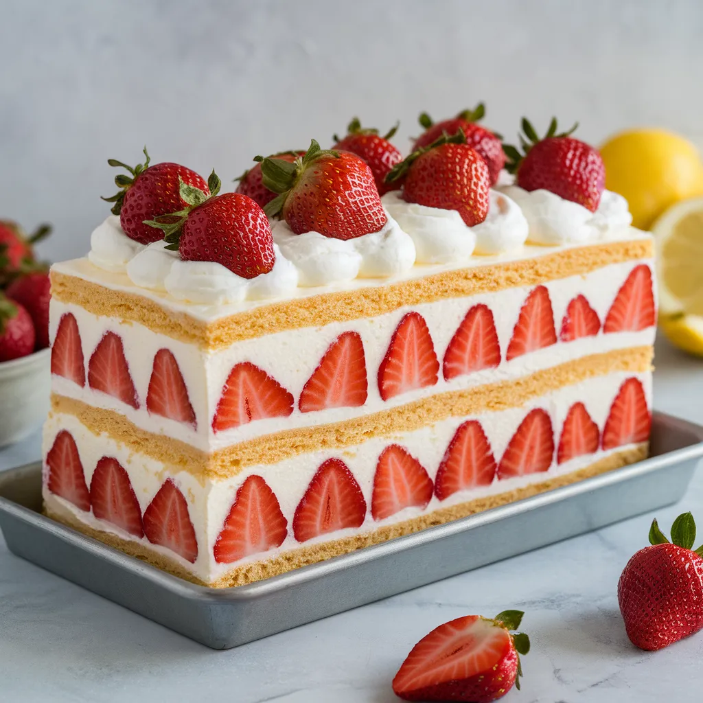 Strawberry Lemon Icebox Cake