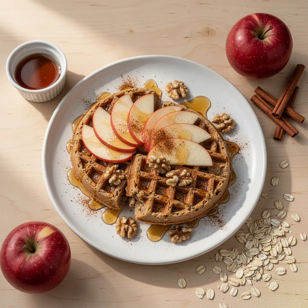 Vegan Apple Cinnamon Oatmeal Waffles: A Wholesome Breakfast Delight