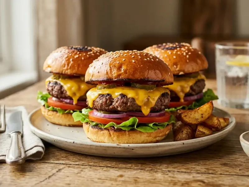 Air Fryer Hamburgers (Juicy & Easy Recipe)