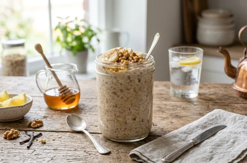 Banana Bread Overnight Oats – Easy & Healthy Breakfast Recipe