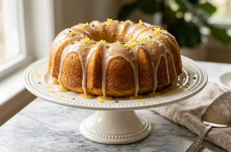 Champagne Lemon Bundt Cake (Light & Elegant Dessert)