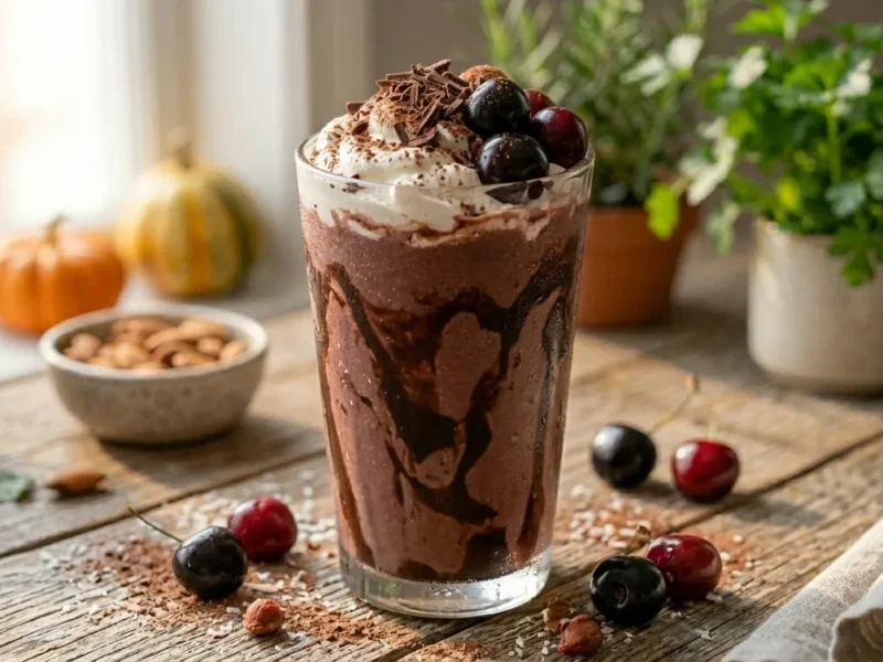Cherry Chocolate Milkshake (Creamy & Easy Summer Treat)