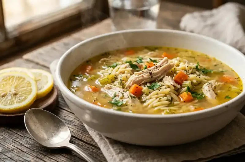 Chicken Lemon Orzo Soup – Light & Comforting Dinner Recipe