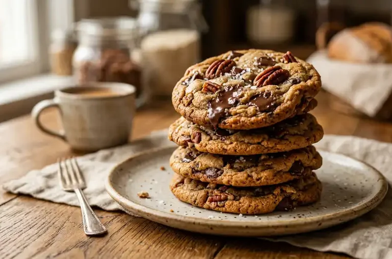Chocolate Chip Pecan Cookies (Soft & Chewy)