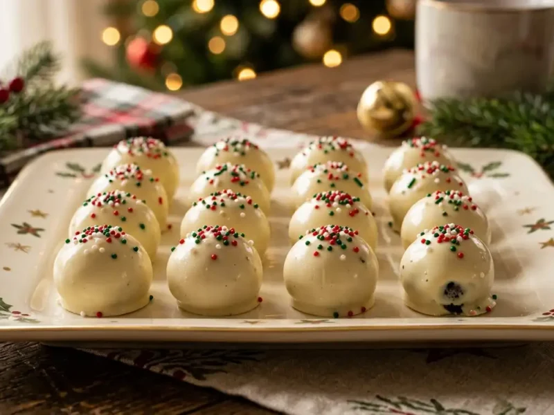 Christmas Golden Oreo Truffles (Easy No-Bake Holiday Treat)