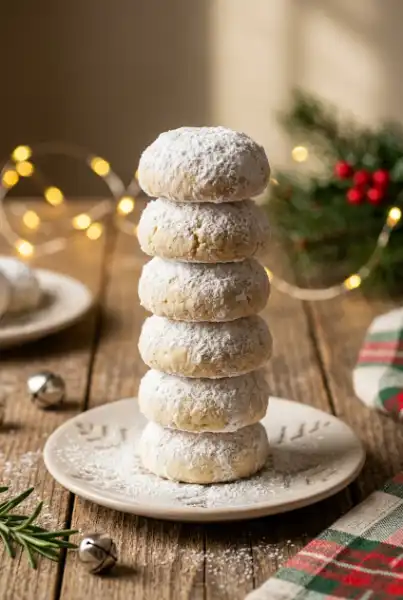 Cream Cheese Snowball Cookies (Soft & Buttery Holiday Treat)1