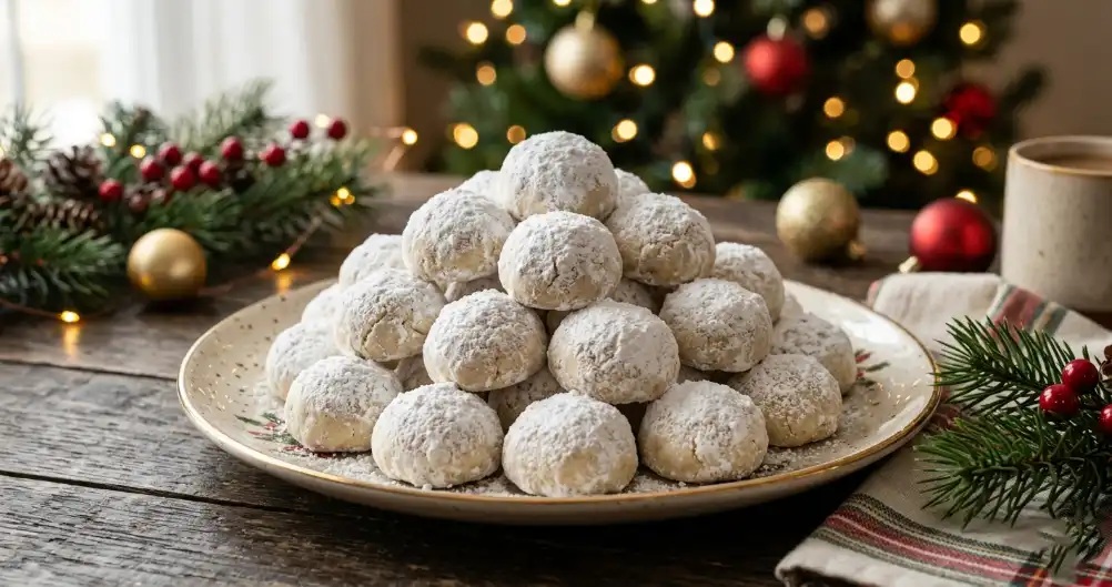Cream Cheese Snowball Cookies (Soft & Buttery Holiday Treat)