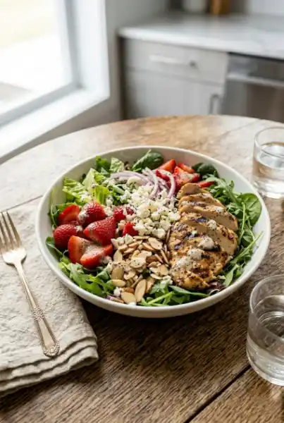 Crunchy Strawberry Poppy Seed Chicken Salad – Fresh & Fruity Lunch