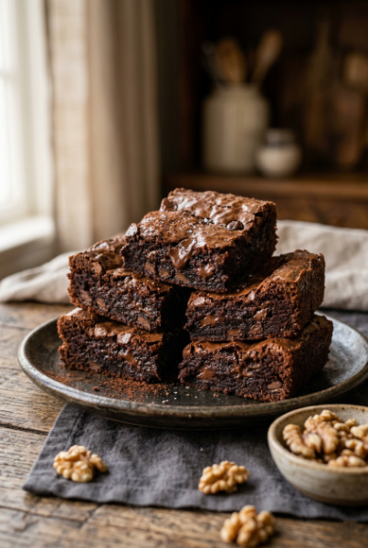 Double Chocolate White Bean Brownies (Healthy & Fudgy)