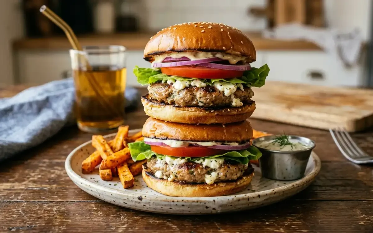 Feta Turkey Burgers (Juicy & Flavorful)
