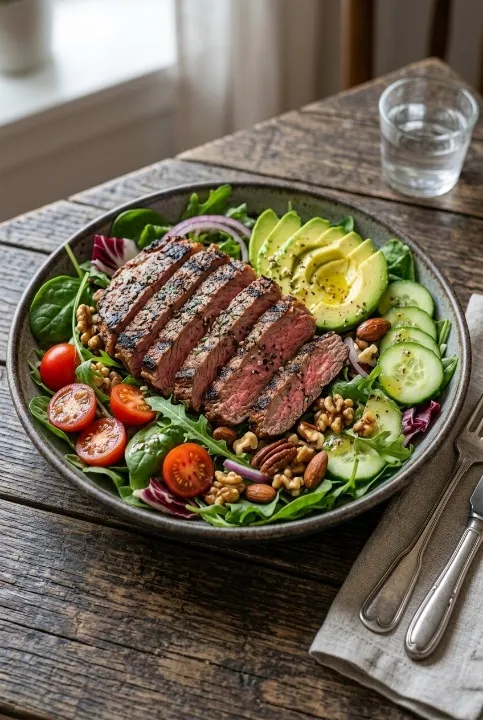 Flank Steak Salad (Healthy & Protein-Packed)1