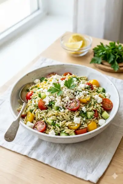 Fresh Lemon Orzo Salad – Light & Flavorful Summer Pasta Salad 1_resized