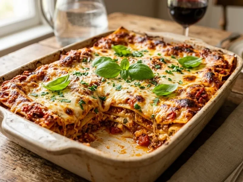 Cheesy No Boil Lasagna – Ready in 30 Minutes