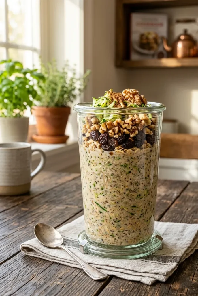 Zucchini Bread Overnight Oats (Healthy & Cozy Breakfast)
