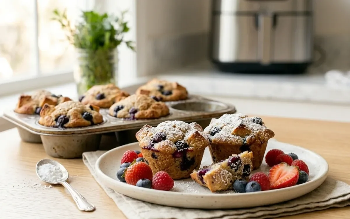 Blueberry Baked French Toast Muffins (Easy Breakfast)