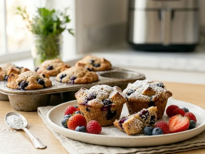 Blueberry Baked French Toast Muffins (Easy Breakfast)