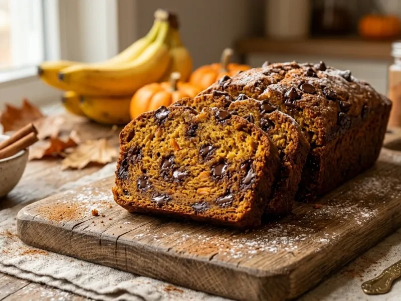 Pumpkin Chip Banana Bread (Moist & Perfect for Fall)
