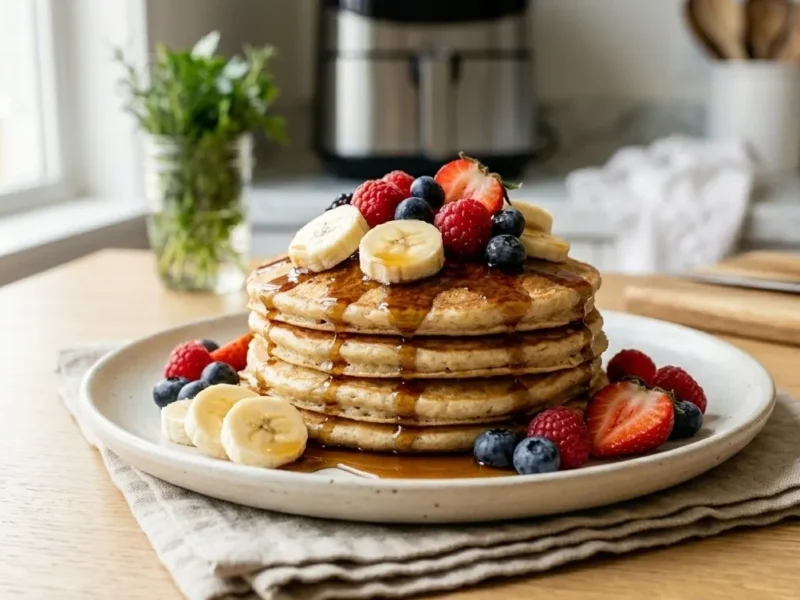 Banana Oat Pancakes (Healthy & Easy Breakfast)