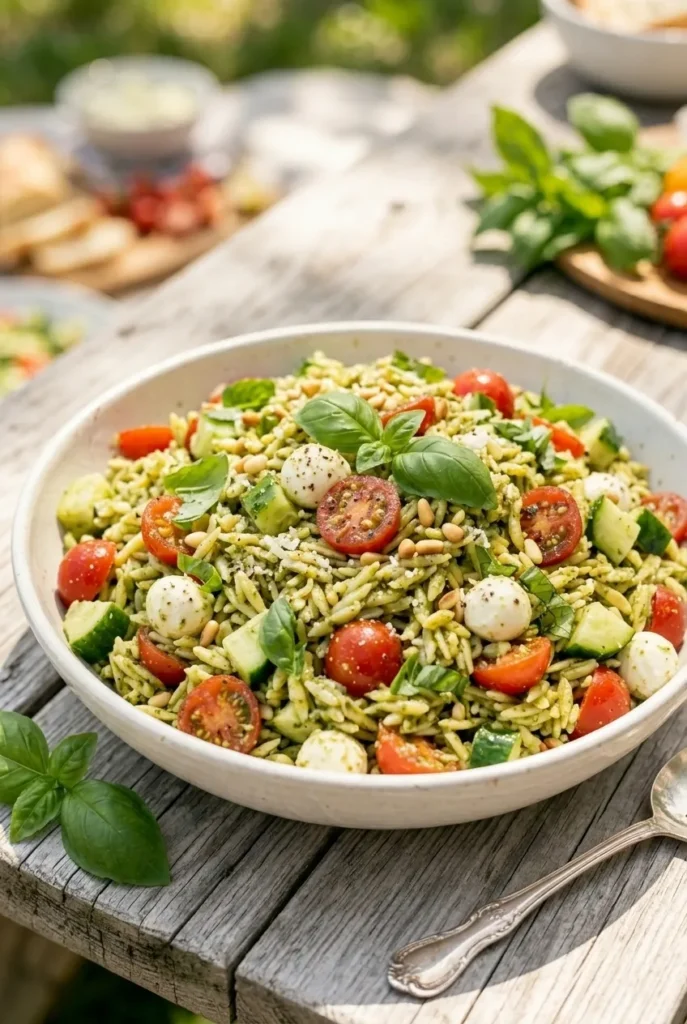 Easy Pesto Orzo Salad for Summer