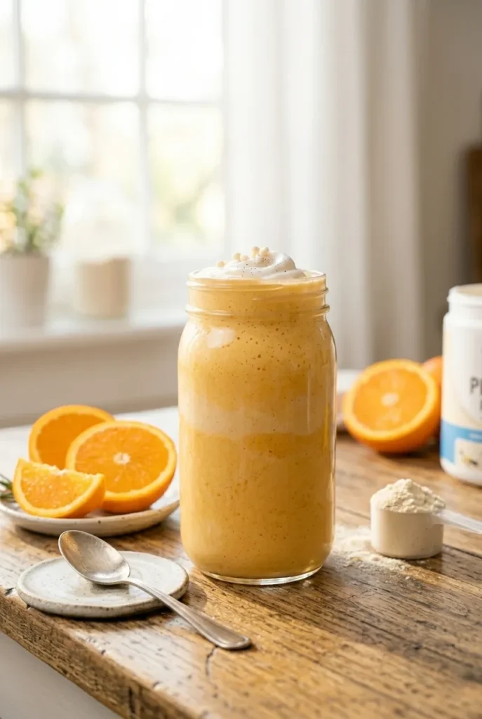 Creamsicle Protein Smoothie (Healthy & High-Protein)