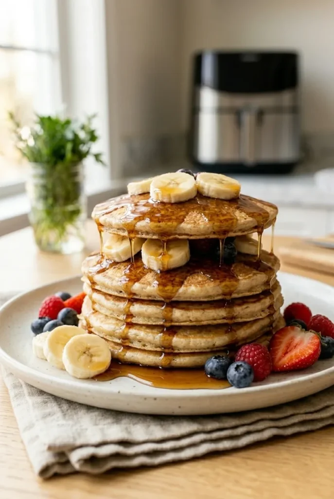 Banana Oat Pancakes (Healthy & Easy Breakfast)