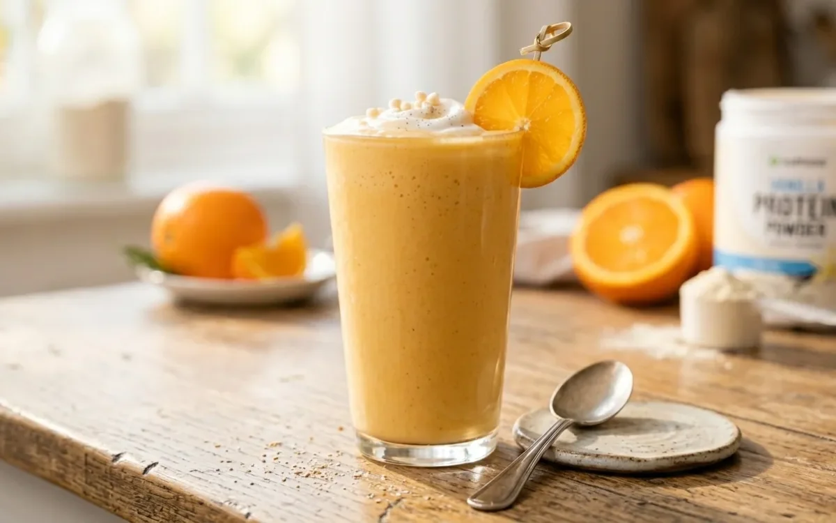 Creamsicle Protein Smoothie (Healthy & High-Protein)