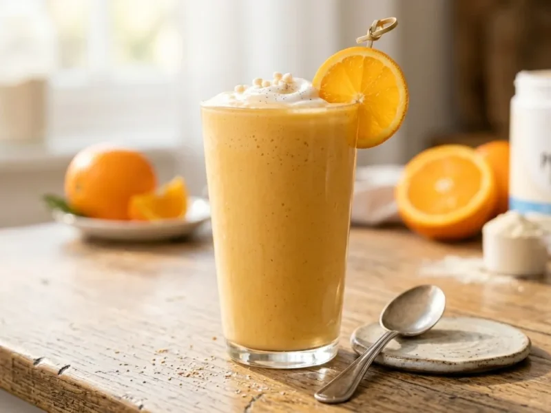 Creamsicle Protein Smoothie (Healthy & High-Protein)