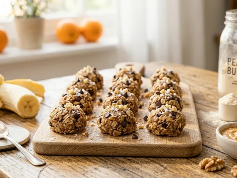 Chunky Monkey Oatmeal Bites (Healthy & No-Bake Snack)