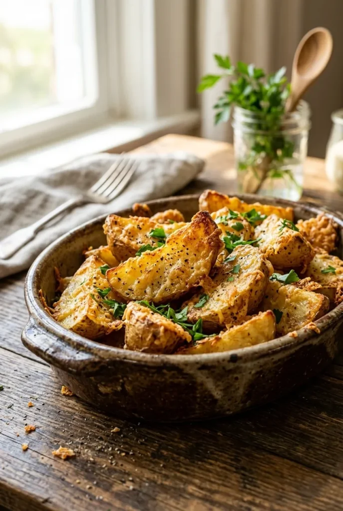 Parmesan Crusted Potatoes (Crispy & Golden)