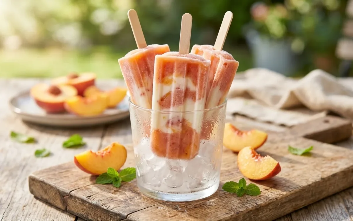 Peaches & Cream Popsicles (Easy & Refreshing Summer Treat)
