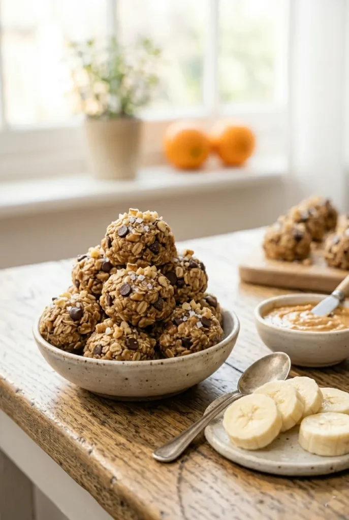 Chunky Monkey Oatmeal Bites (Healthy & No-Bake Snack)