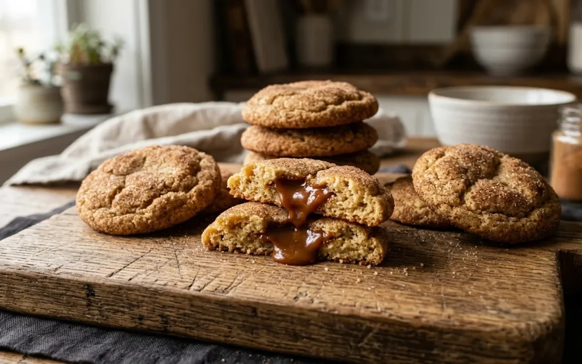 Easy Caramel Filled Snickerdoodle Recipe (Soft & Gooey)