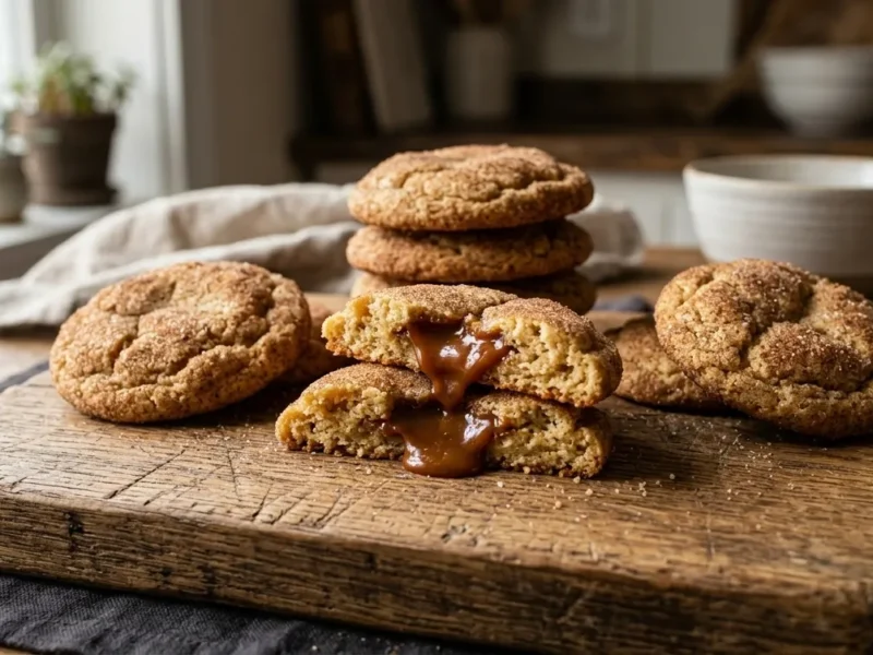 Easy Caramel Filled Snickerdoodle Recipe (Soft & Gooey)