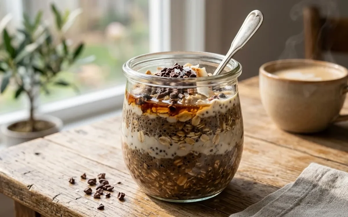 Vanilla Cold Brew Overnight Oats (Healthy & Coffee-Inspired Breakfast)
