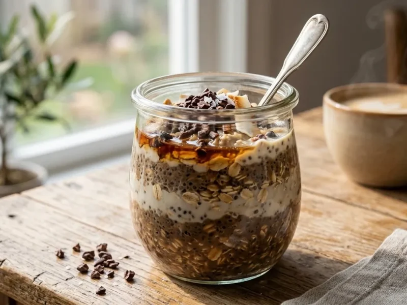 Vanilla Cold Brew Overnight Oats (Healthy & Coffee-Inspired Breakfast)