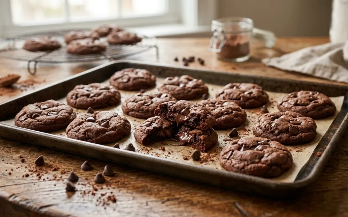 Chocolate Cake Mix Cookies (Easy & Chewy Dessert)