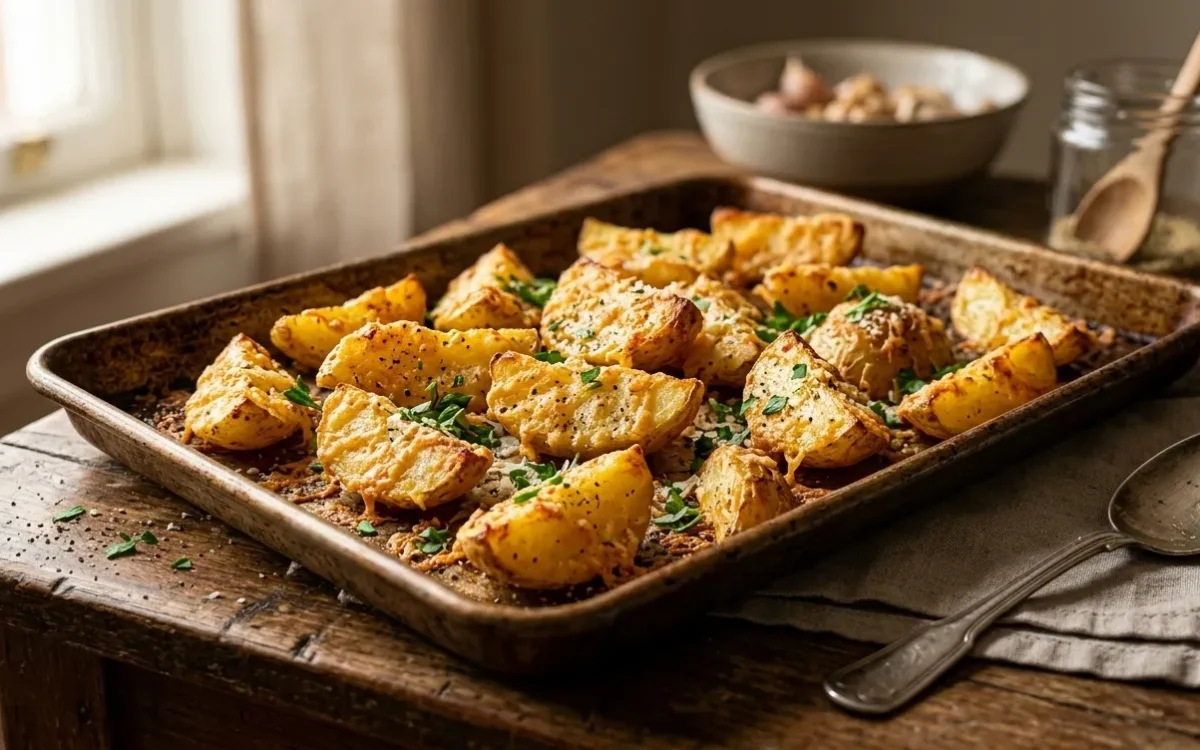 Parmesan Crusted Potatoes (Crispy & Golden)