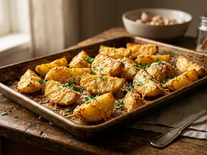 Parmesan Crusted Potatoes (Crispy & Golden)