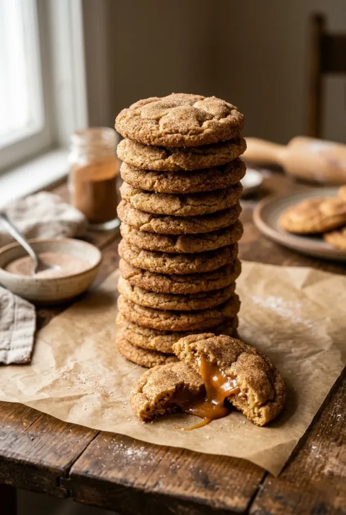 Easy Caramel Filled Snickerdoodle Recipe (Soft & Gooey)
