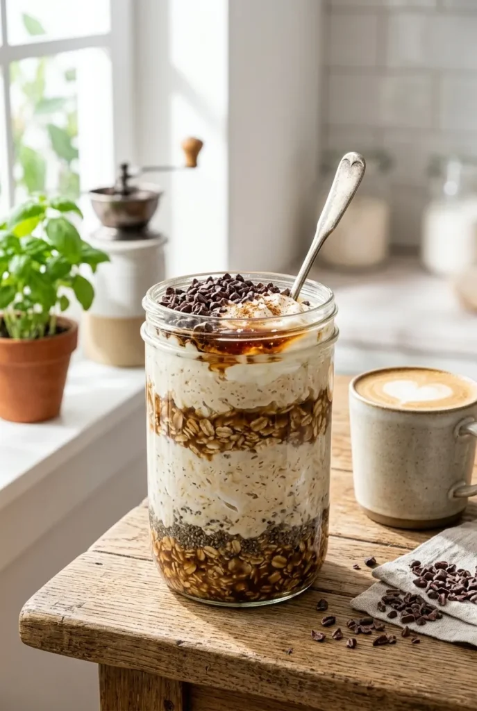 Vanilla Cold Brew Overnight Oats (Healthy & Coffee-Inspired Breakfast)