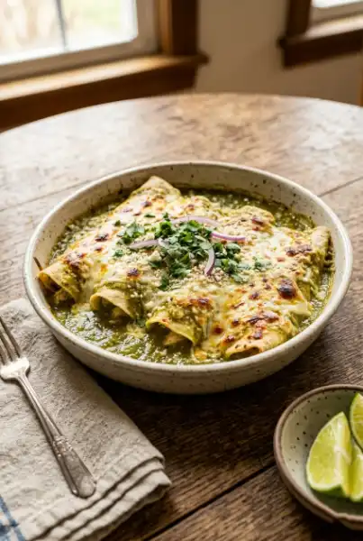 Green Chicken Enchiladas – Easy & Cheesy Dinner Recipe