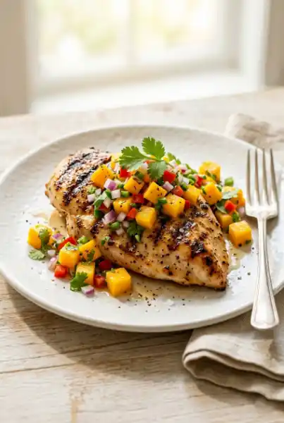 Grilled Chicken with Mango Salsa – Sweet & Tangy Dinner Recipe