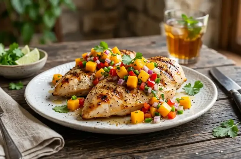 Grilled Chicken with Mango Salsa – Sweet & Tangy Dinner Recipe