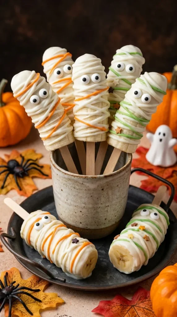 Halloween Banana Mummy Pops (Easy & Spooky Kids Treats)
