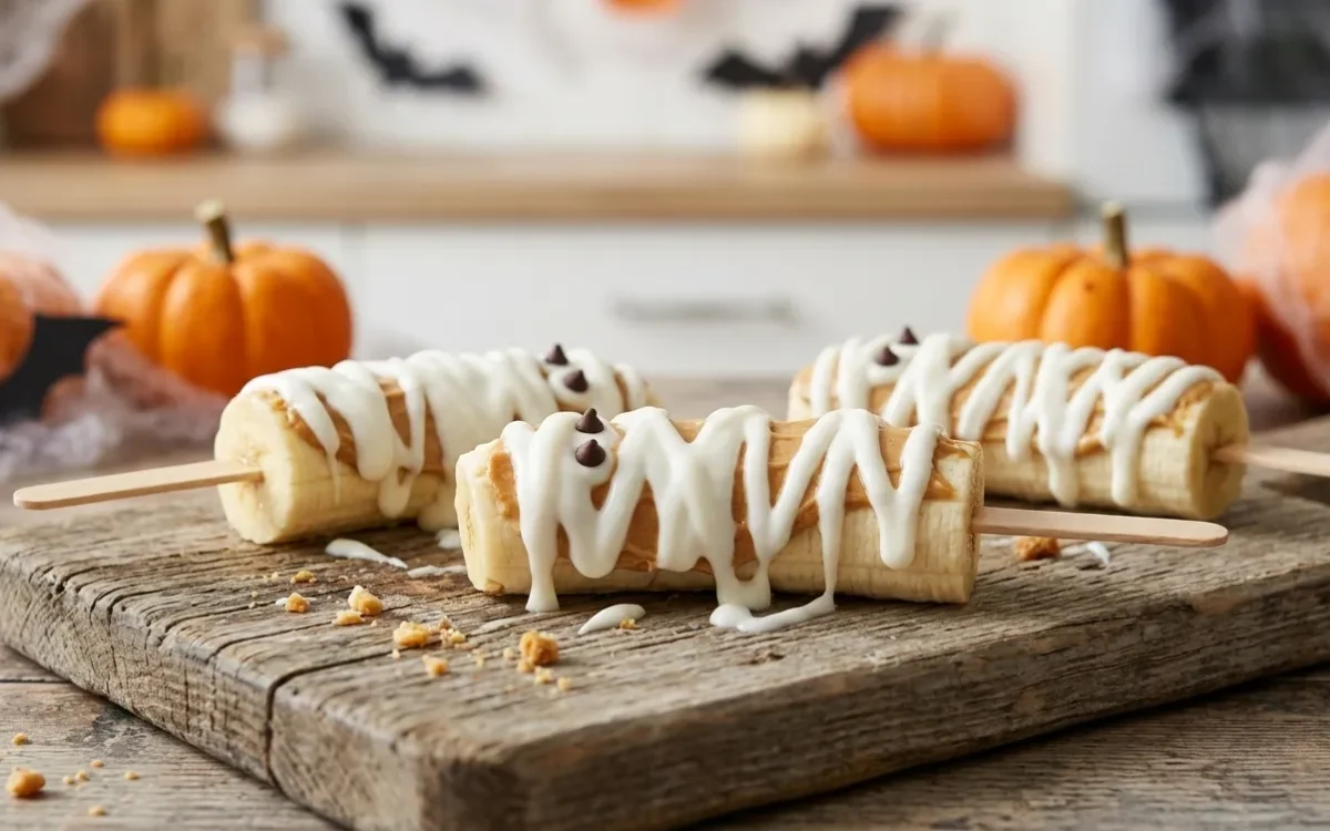 Halloween Banana Mummy Pops (Easy & Spooky Kids Treats)
