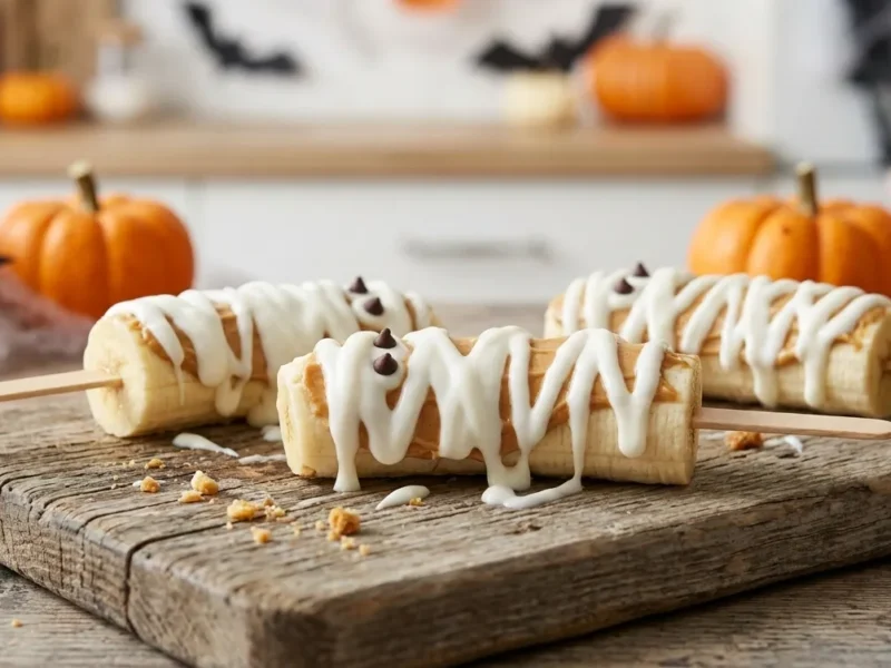 Halloween Banana Mummy Pops (Easy & Spooky Kids Treats)
