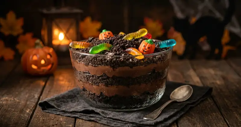 Halloween Oreo Dirt Cake – Easy No-Bake Spooky Dessert for Kids