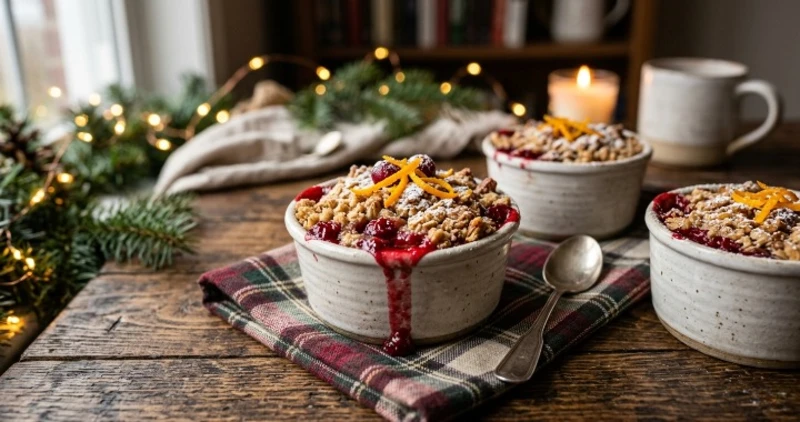 Individual Cranberry Orange Crisps (Easy Holiday Dessert)