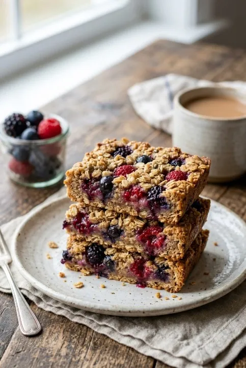Mixed Berry Oatmeal Bars (Healthy & Easy Recipe)1